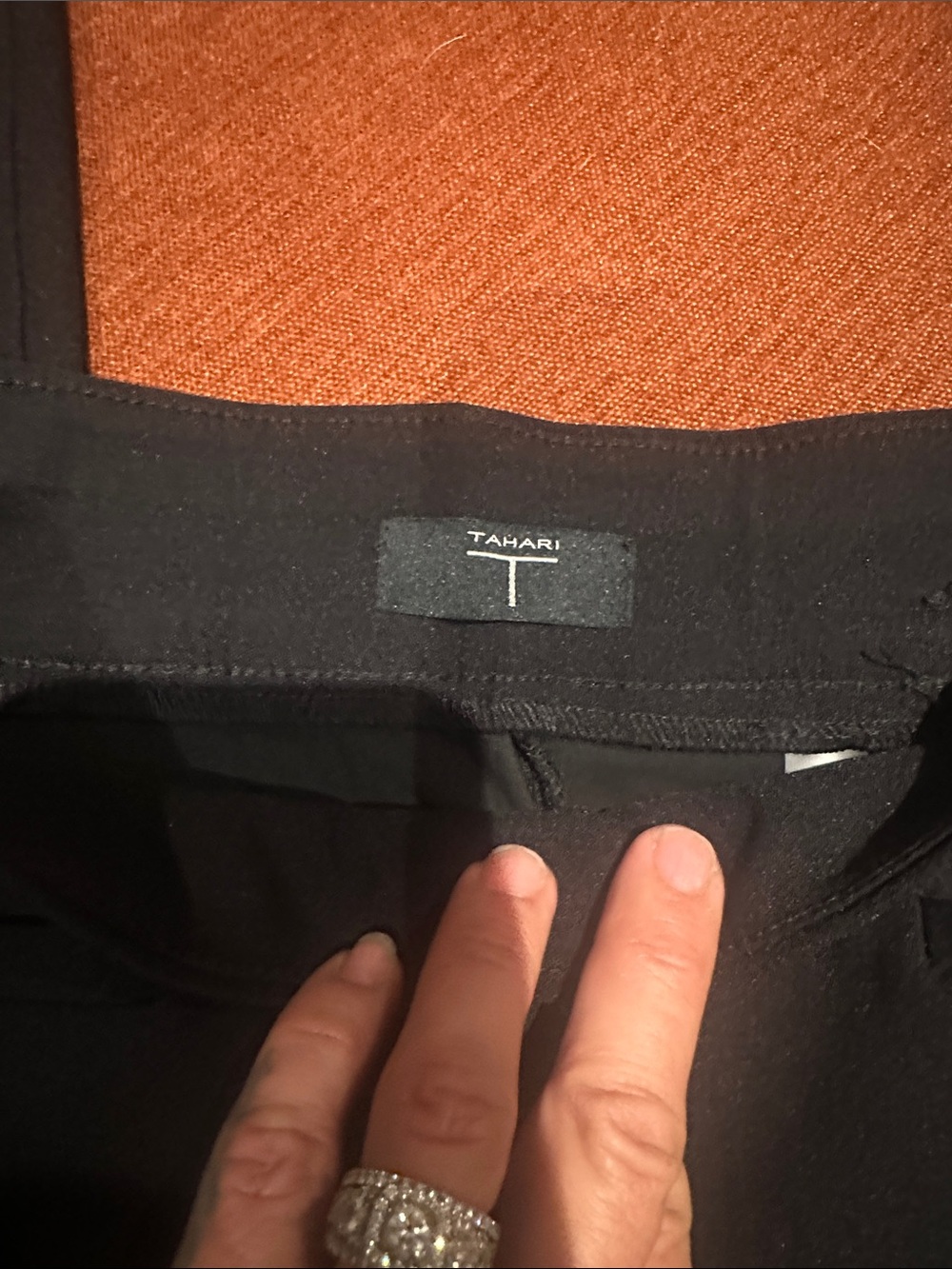 Tahari Black High-Rise Dress Pants